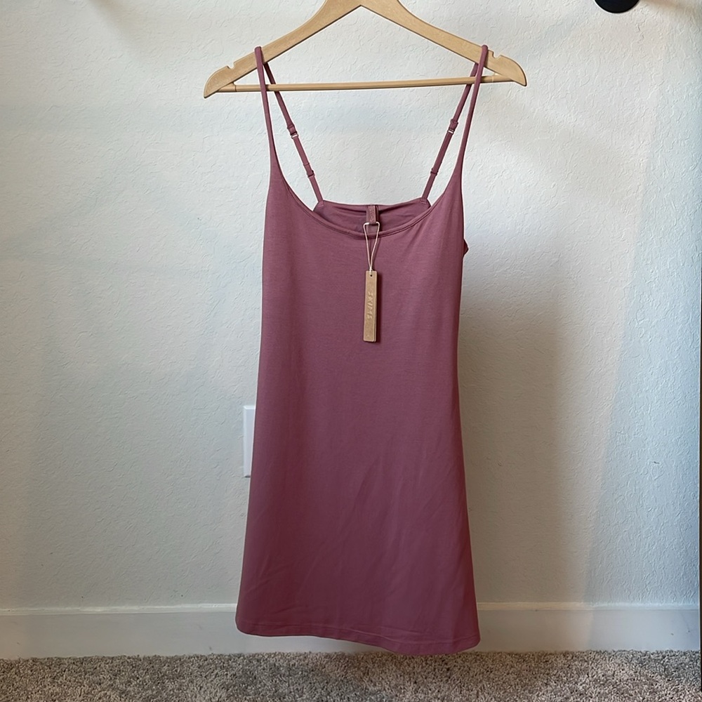 Skims Smooth Lounge Skimpy Strap Mini Dress - Picture 2 of 9